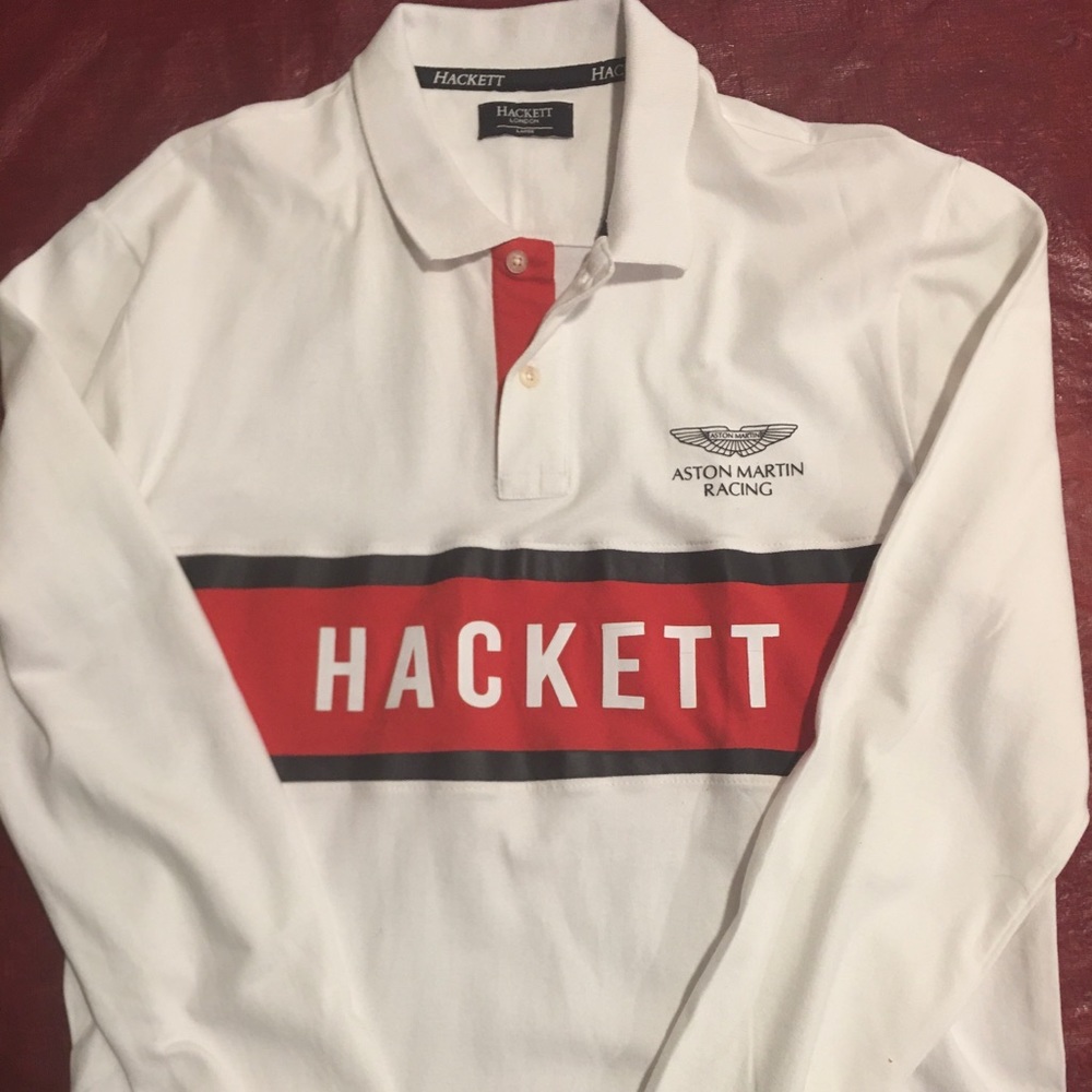 Hackett London Aston Martin polo. Size L.